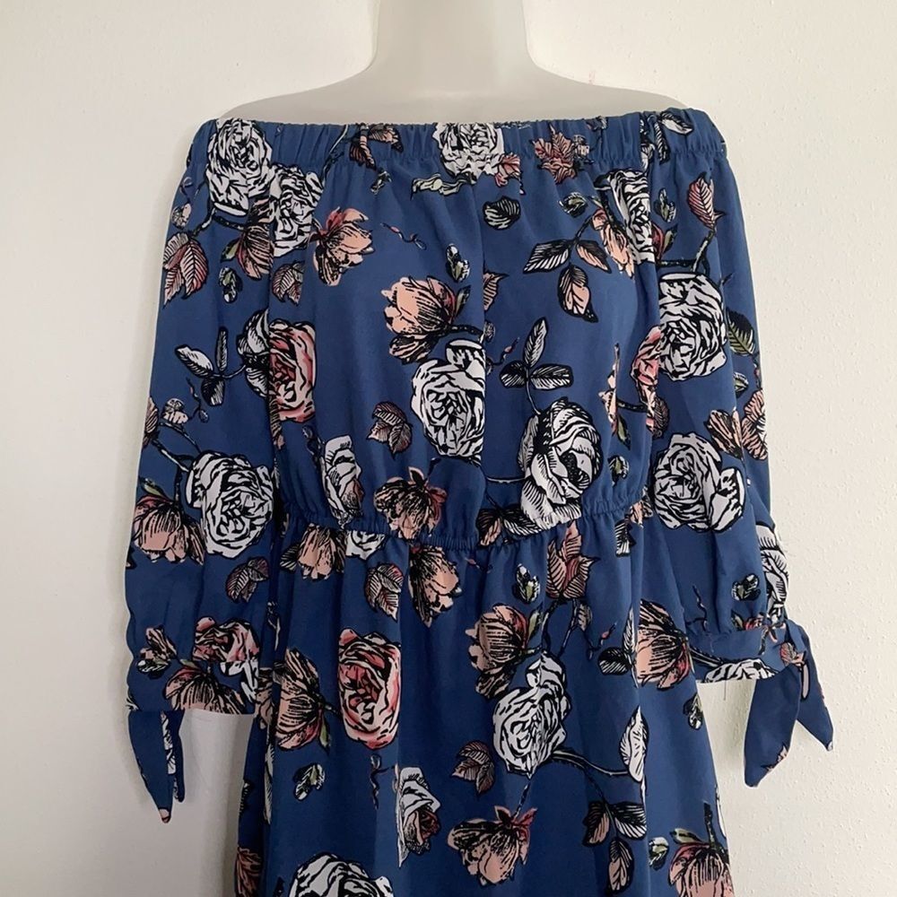 Off The Shoulder Floral Tunic By Indulge In Style - Picture 2 of 8